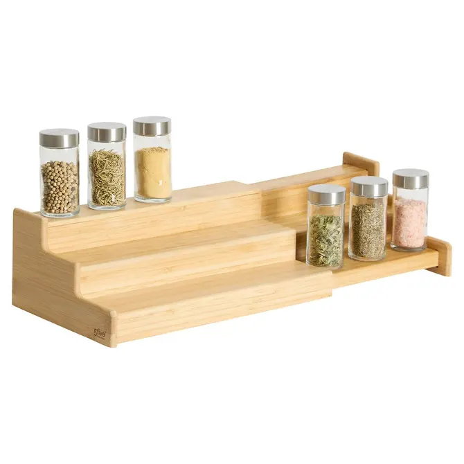 EXTENDING BAMBOO SPICE RACK