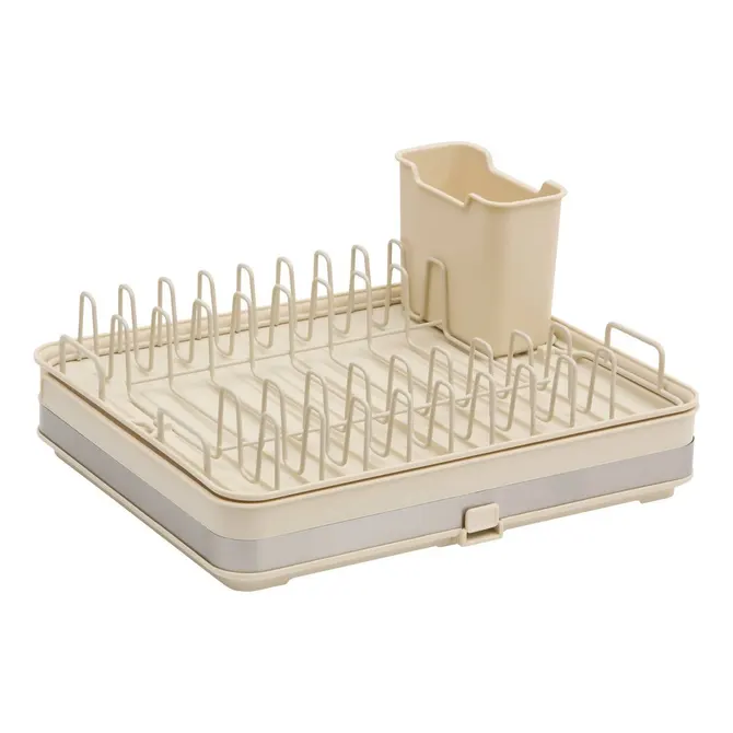 EXPANDABLE 1 TIER DISH DRAINER - BEIGE