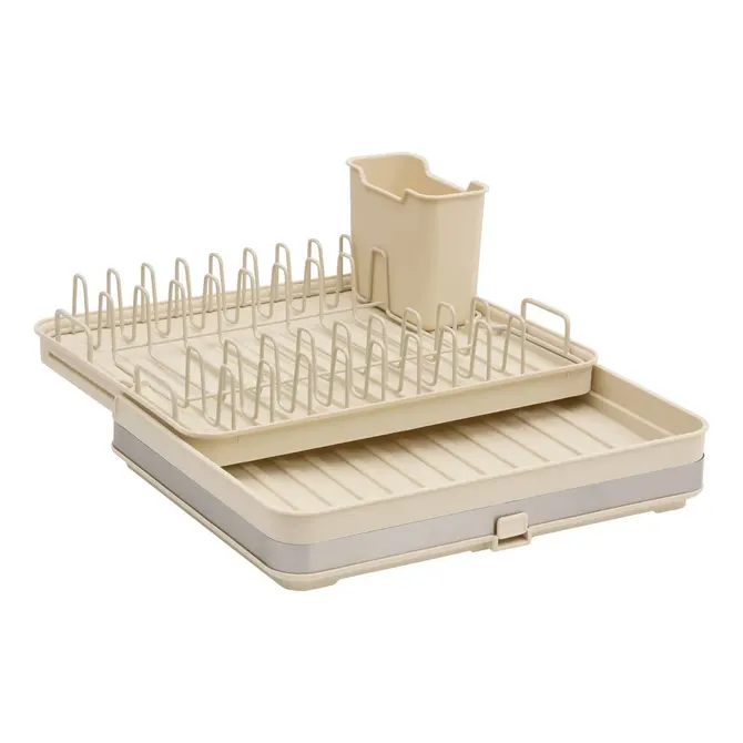EXPANDABLE 1 TIER DISH DRAINER - BEIGE