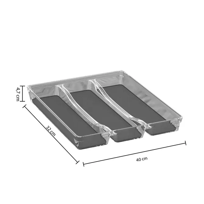TIDY SMART 3-COMPARTMENT CUTLERY TRAY
