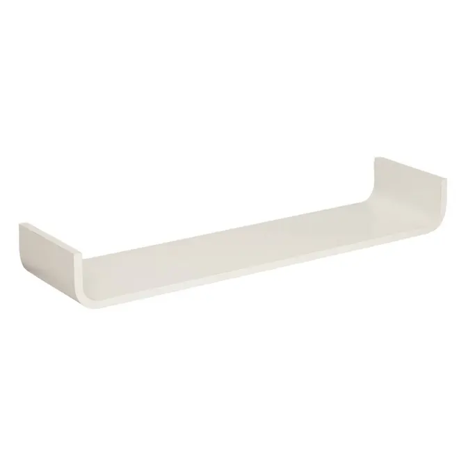 FIXY CURVED WALL SHELF 80X20CM - WHITE
