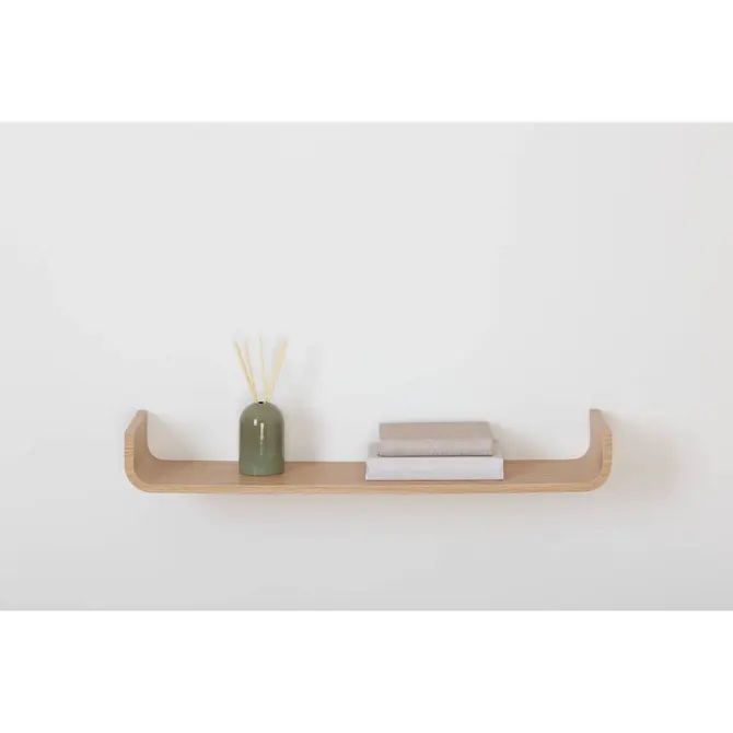 FIXY CURVED WALL SHELF 80X20 CM - BEIGE