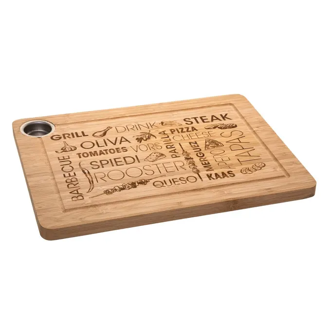 BAMBOO CHOPPING BOARD (WORDED) 38X28 CM