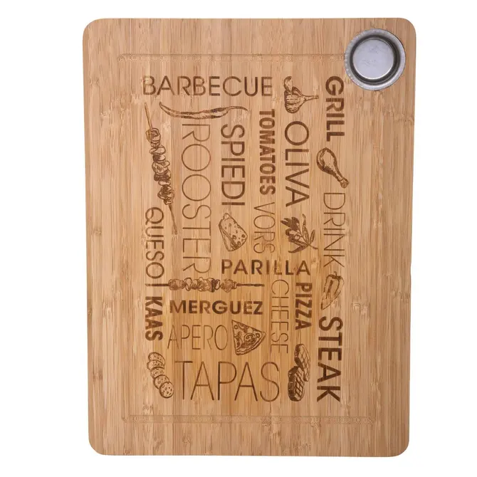 BAMBOO CHOPPING BOARD (WORDED) 38X28 CM
