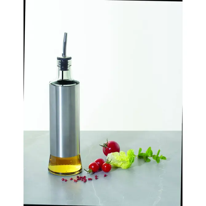 GLASS & METAL SALAD DRESSING BOTTLE 0.5L