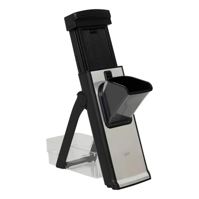 SILVER PRO FOLDING PISTON MANDOLINE 30 CUTS - BLACK