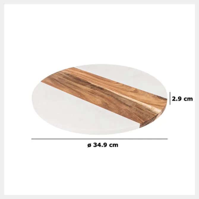 ACACIA HARMONY ROTATING TRAY D35CM