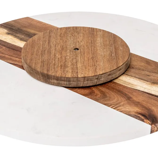 ACACIA HARMONY ROTATING TRAY D35CM