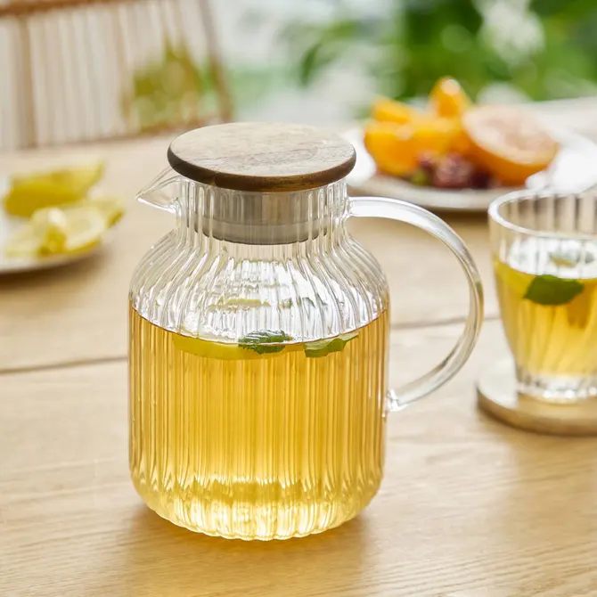 PUMPKIN GLASS TEAPOT 1.6 L
