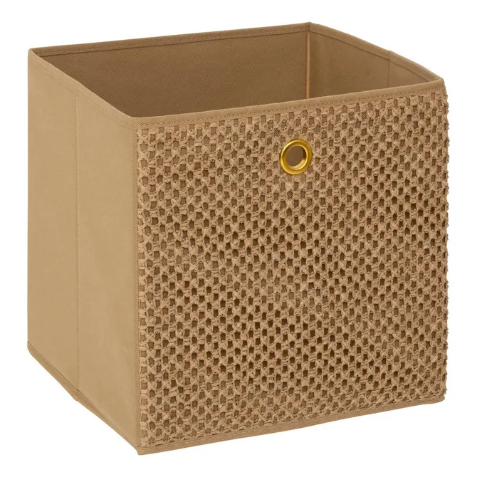 MIX'N MODUL FABRIC STORAGE BOX 31X31 CM - BROWN