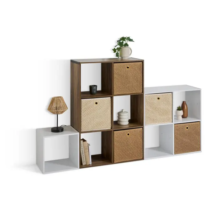 MIX'N MODUL FABRIC STORAGE BOX 31X31 CM - BROWN