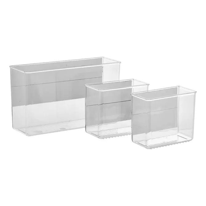 SET OF 3 MAGNETIC ORGANIZERS - TRANSPARENT