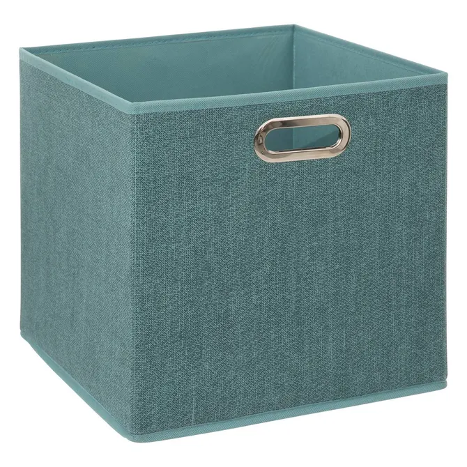 MIX N MODUL FABRIC STORAGE BOX 31X31 CM - PETROL BLUE