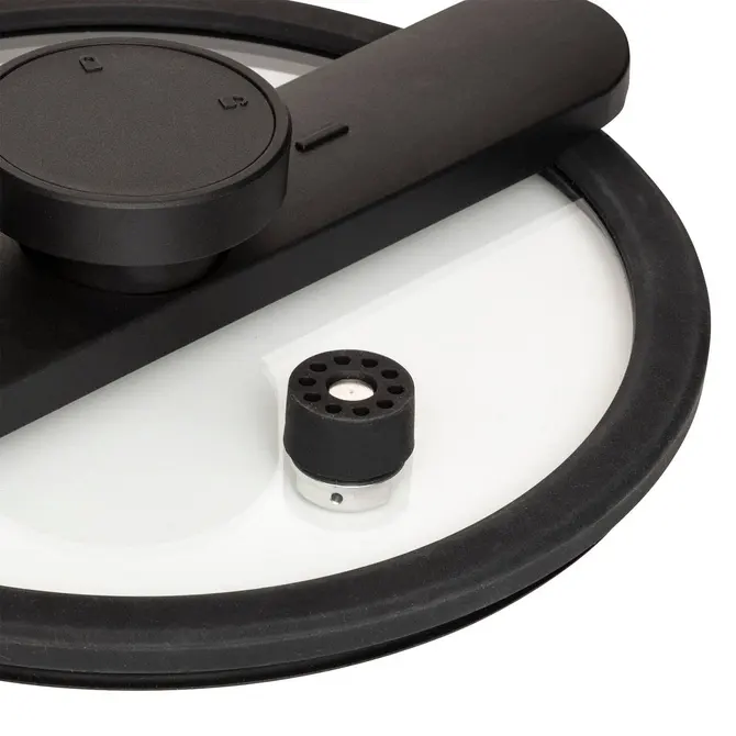 6L LOW-PRESSURE CASSEROLE ALUM/CAST IRON - BLACK