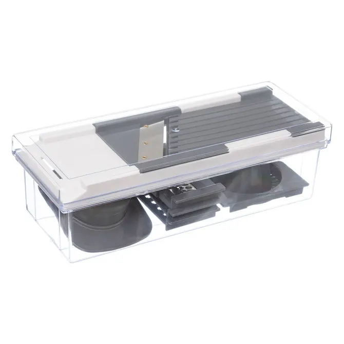 11-PIECE MULTI-CUTTING MANDOLINE - WHITE AND GREY