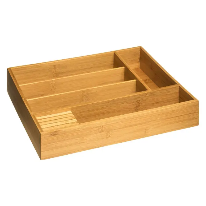 TIDY SMART 5-COMPARTMENT BAMBO CUTLERY TRAY