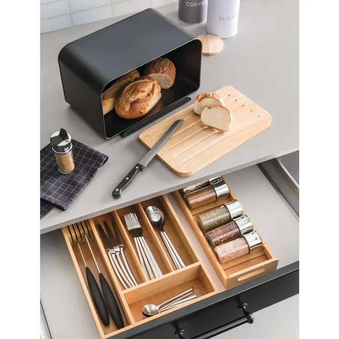 TIDY SMART 5-COMPARTMENT BAMBO CUTLERY TRAY
