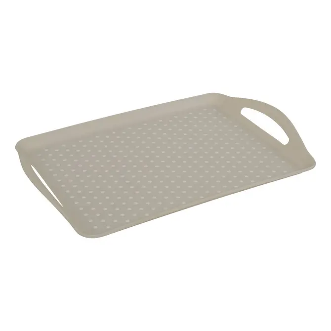 NON-SLIP TRAY POLY 42X32 CM - BEIGE
