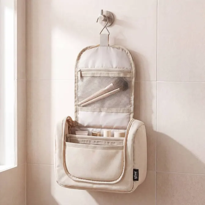 TRAVEL TOILETRY BAG WITH HANGING HOOK - ASSORTED