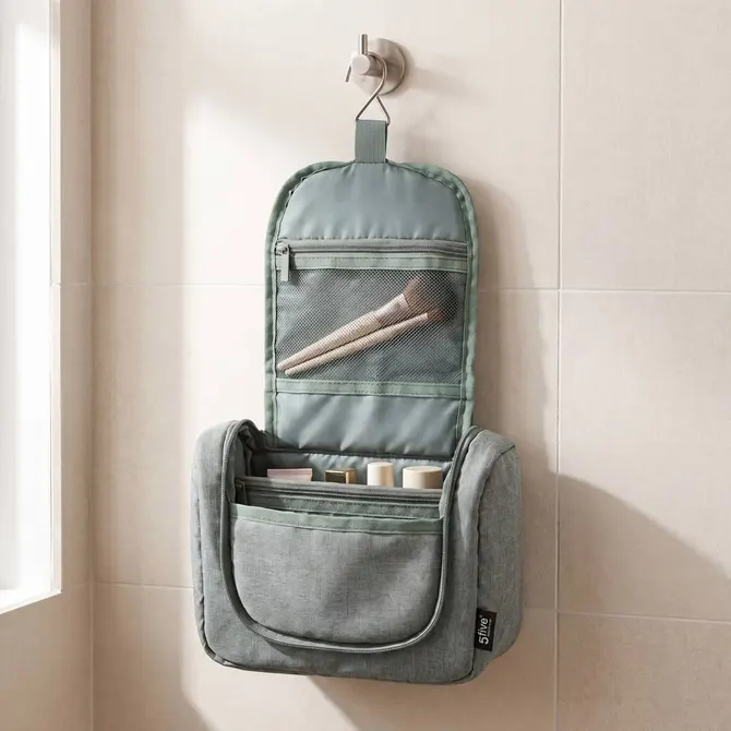 TRAVEL TOILETRY BAG WITH HANGING HOOK - ASSORTED