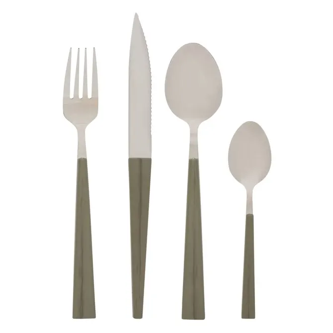 SUSAN CUTLERY SET 16 PIECES - KHAKI