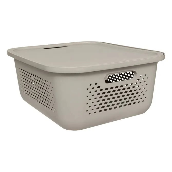 AERA BASKET WITH LID 13.9L - GREY