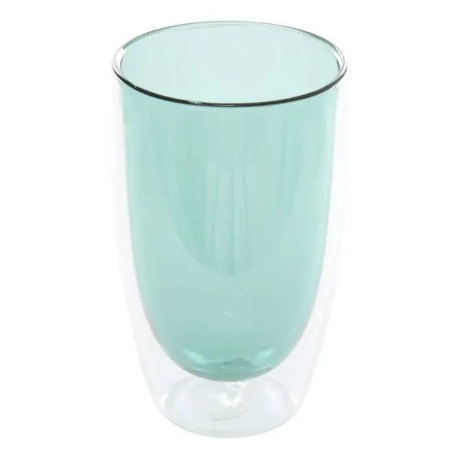 DOUBLE WALL GLASS MUG 40 CL - ASSORTED COLOURS