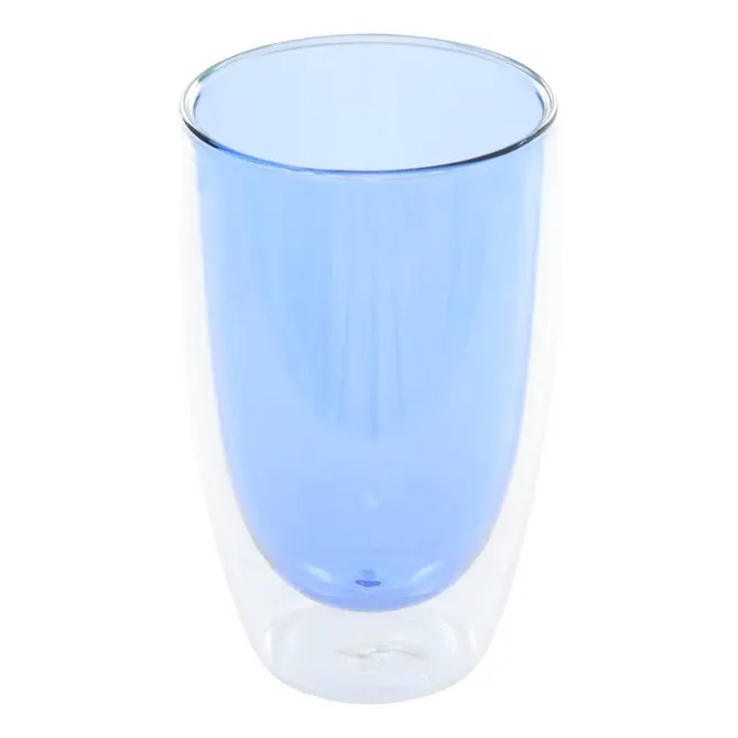 DOUBLE WALL GLASS MUG 40 CL - ASSORTED COLOURS