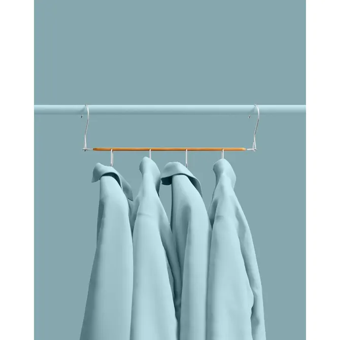 WOODEN HANGER FOR 4 SHIRTS/PANTS