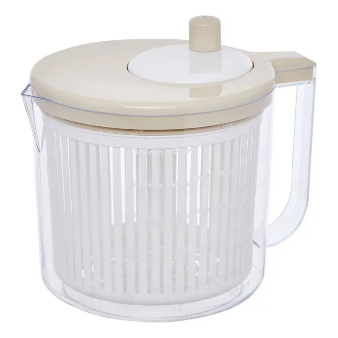 POLY MINI MANUAL SALAD SPINNER 2.5L - BEIGE
