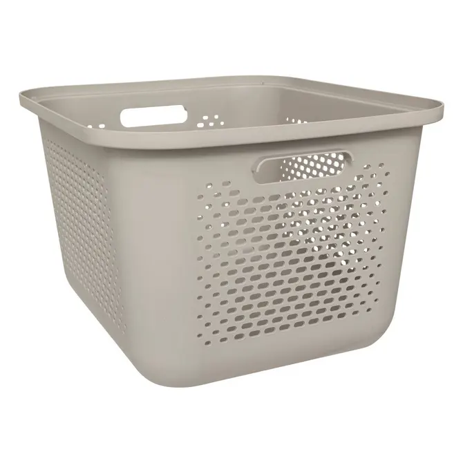 AERA BASKET W/ LINEN LID 19.6L - GREY