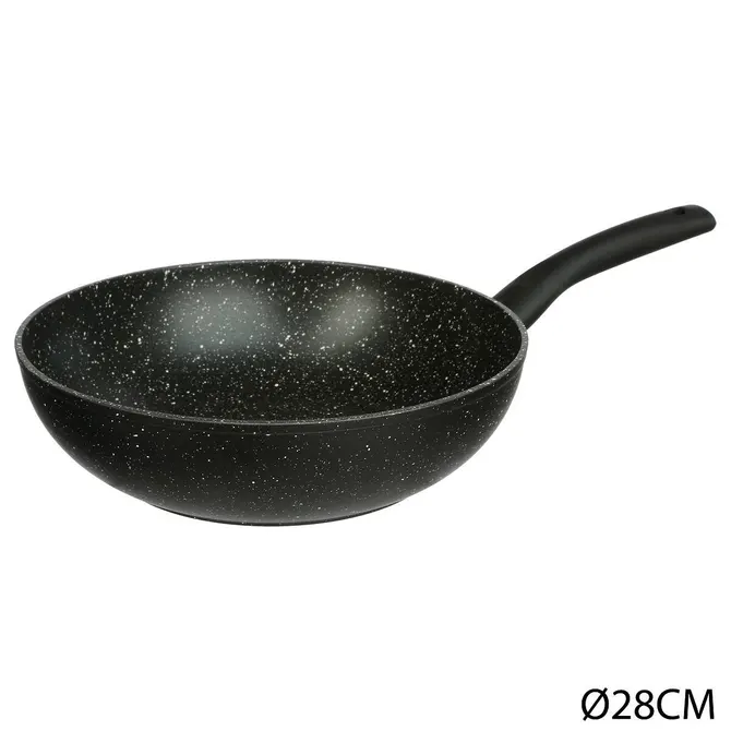 CARACTÈRE FORGED ALUMINIUM WOK 28CM - BLACK