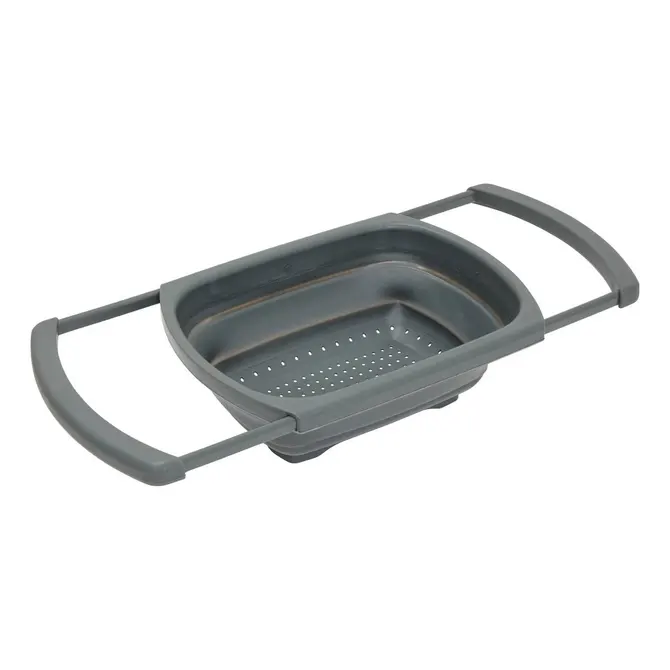 EXTENDABLE RETRACTABLE COLANDER - GREEN/GREY
