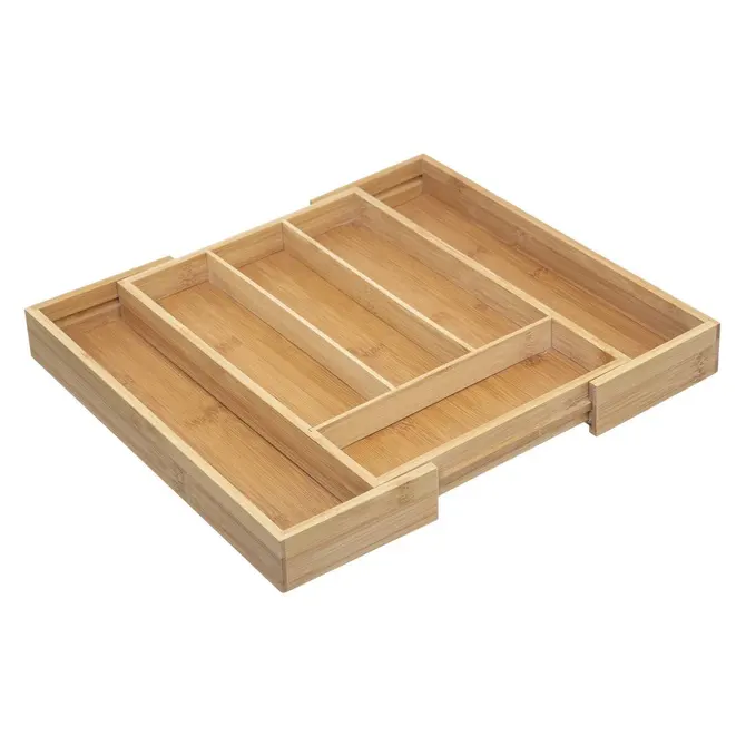 EXPANDING BAMBOO CUTLERY TRAY