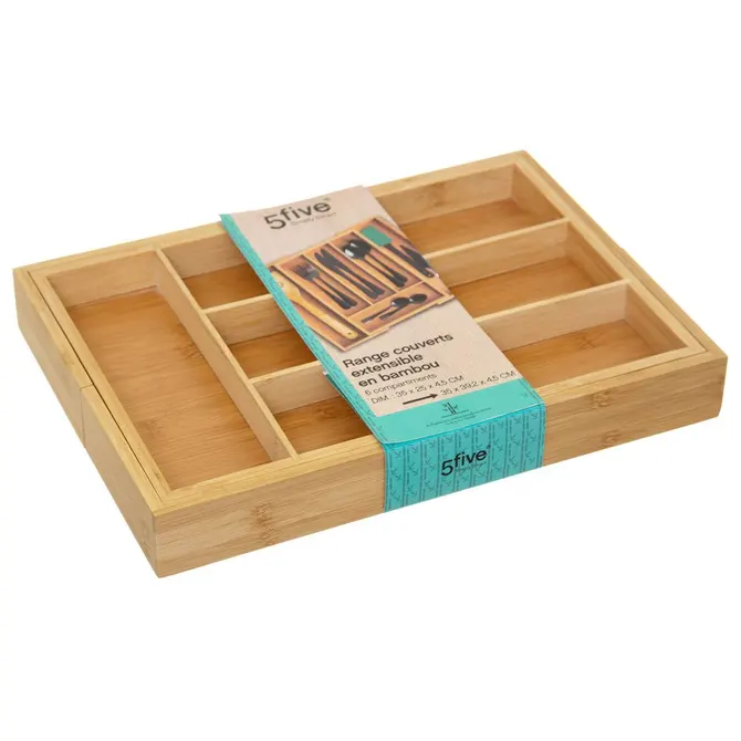 EXPANDING BAMBOO CUTLERY TRAY