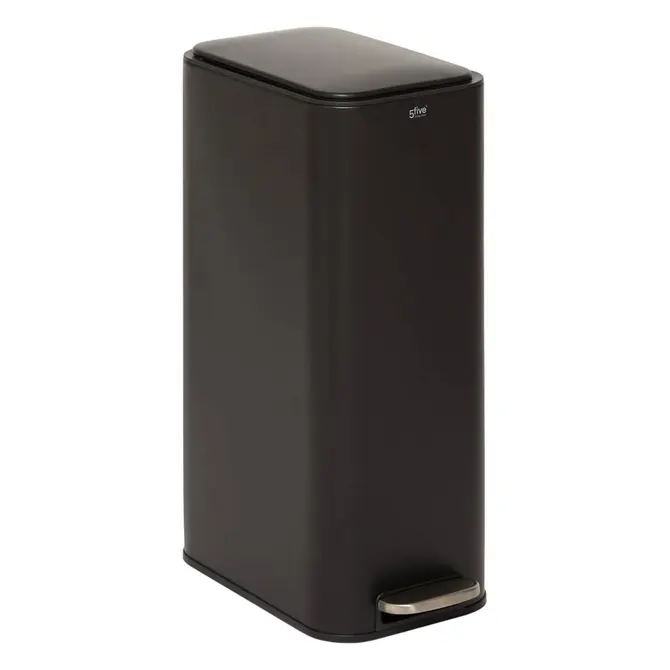 DELTA SLIM METAL PEDAL BIN 30 L - BLACK