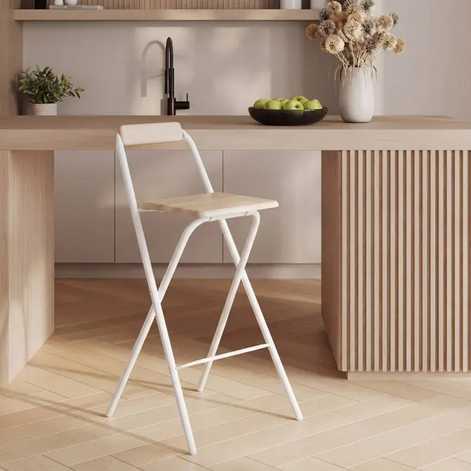 LOUNA FOLDING BAR CHAIR H.98CM - BEIGE