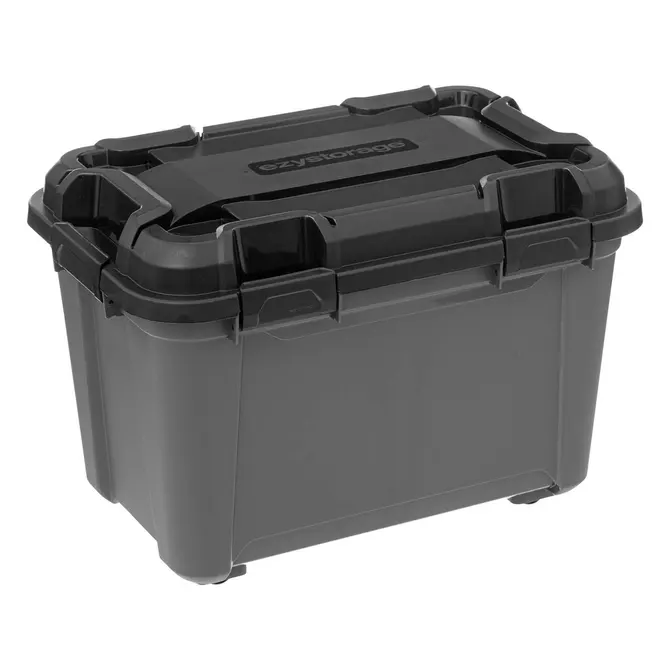 BUNKER PLASTIC BOX W/ WHEELS 55 L - GREY