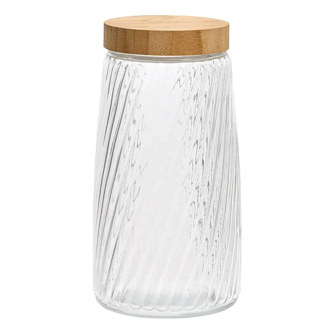 STRIVA GLASS JAR W/BAMBOO LID 2.1L