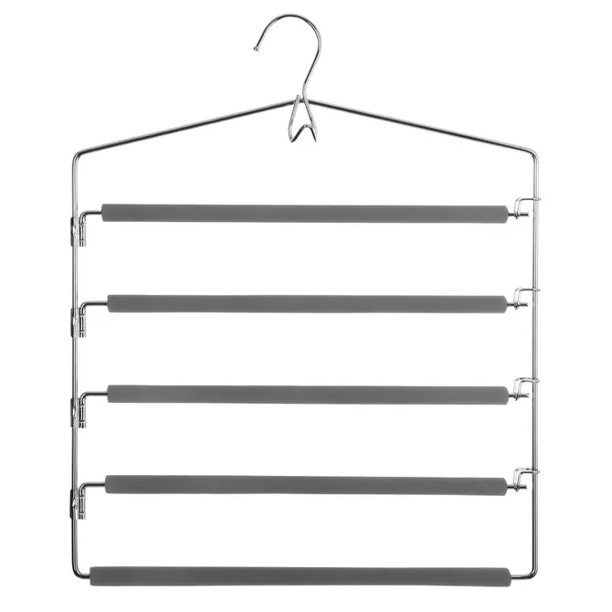 METAL AND EVA PANTS HANGER - DARK GREY