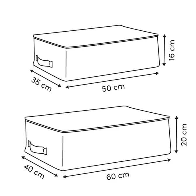 SET OF 2 FLORÉA PRINTED STORAGE COVERS