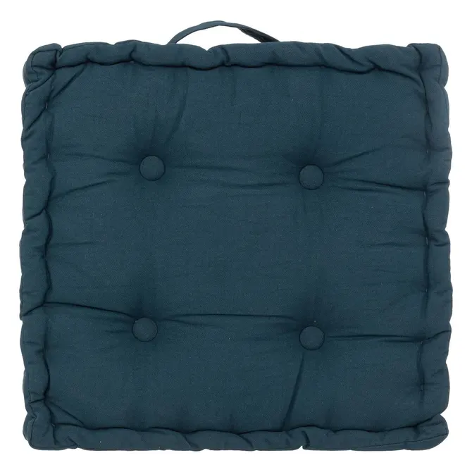 ANJALI FLOOR CUSHION 40X40X8 CM - AEGEAN BLUE