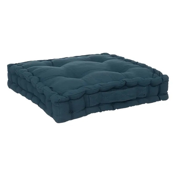 ANJALI FLOOR CUSHION 40X40X8 CM - AEGEAN BLUE