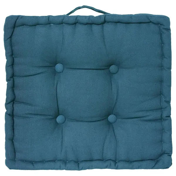 ANJALI FLOOR CUSHION 40X40X8 CM - DUCK BLUE
