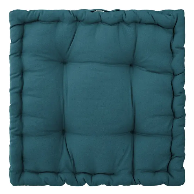 OTTO FLOOR CUSHION 40X40X8 CM - DUCK BLUE