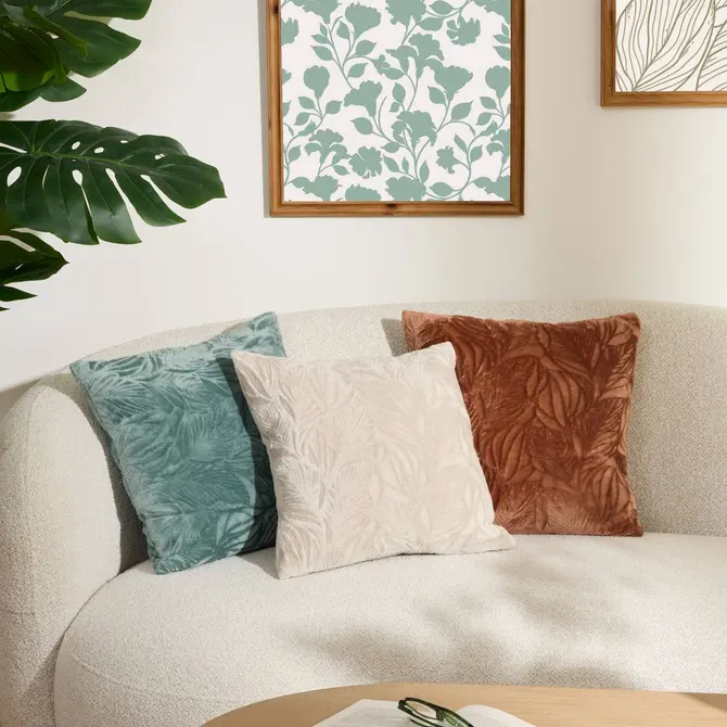 RYO LINEN FLANNEL CUSHION 40X40 CM - BEIGE