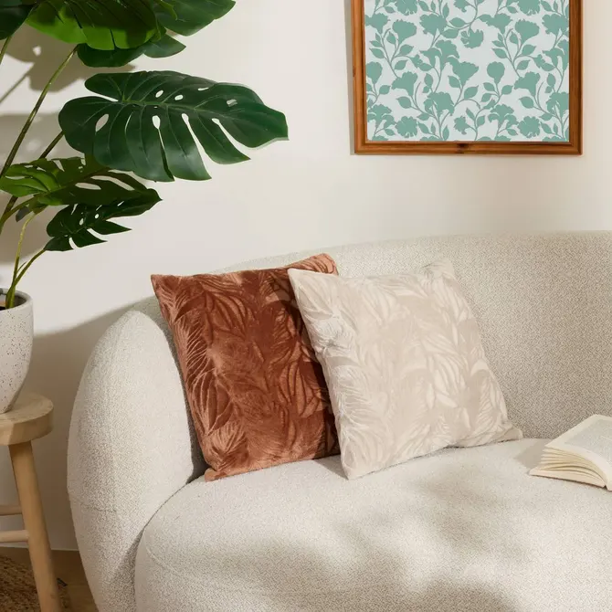 RYO FLANNEL CUSHION 40X40 CM - TERRACOTTA
