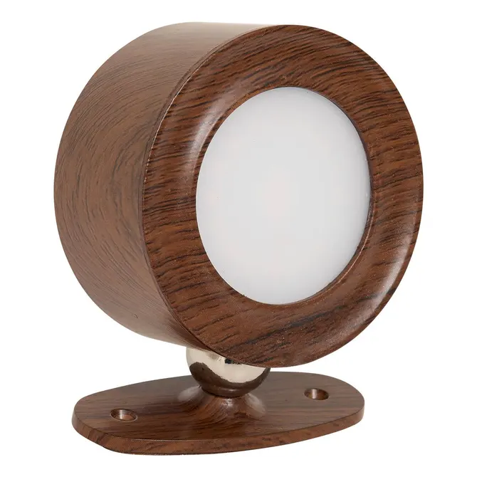 REMOVABLE LED WALL LAMP W/ USB CHARGING - BROWN