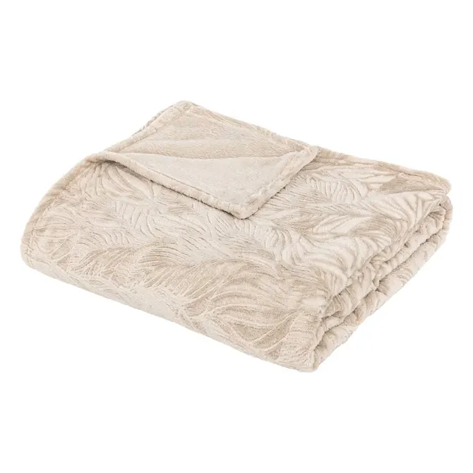 RYO FLANNEL THROW 180X230 CM - BEIGE