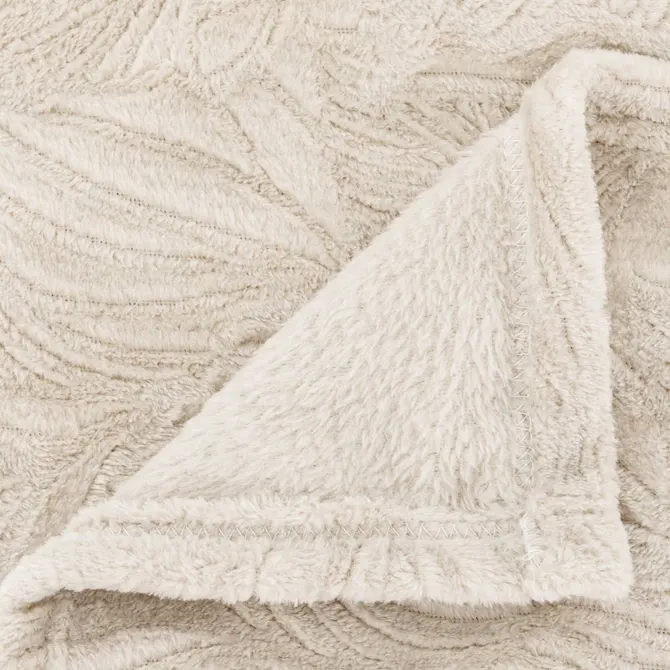 RYO FLANNEL THROW 180X230 CM - BEIGE